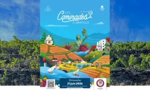 Les Caminades 2026 à Banyuls-sur-Mer, visuel officiel de la randonnée œnotouristique dans les vignobles de Collioure et Banyuls